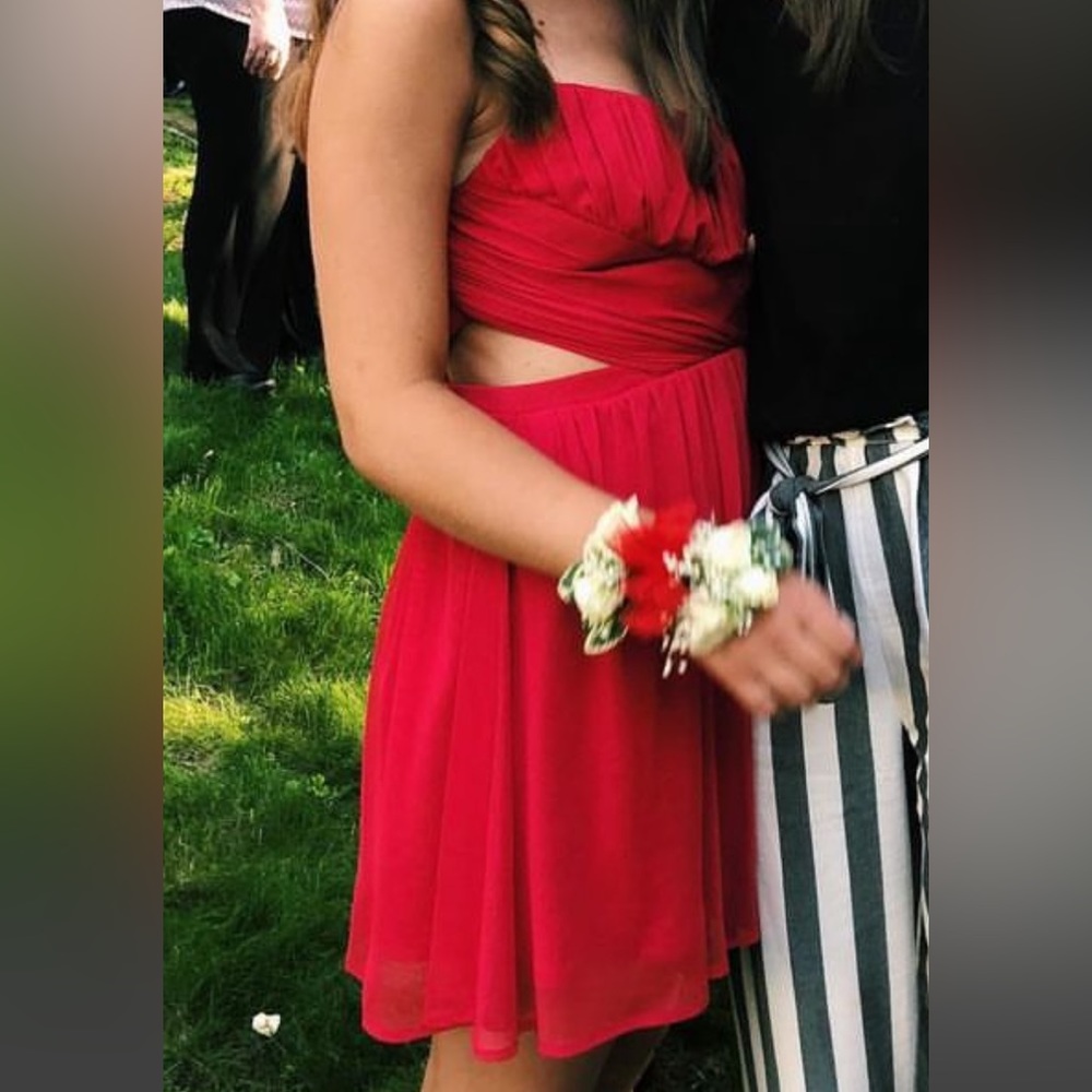 Red formal dress